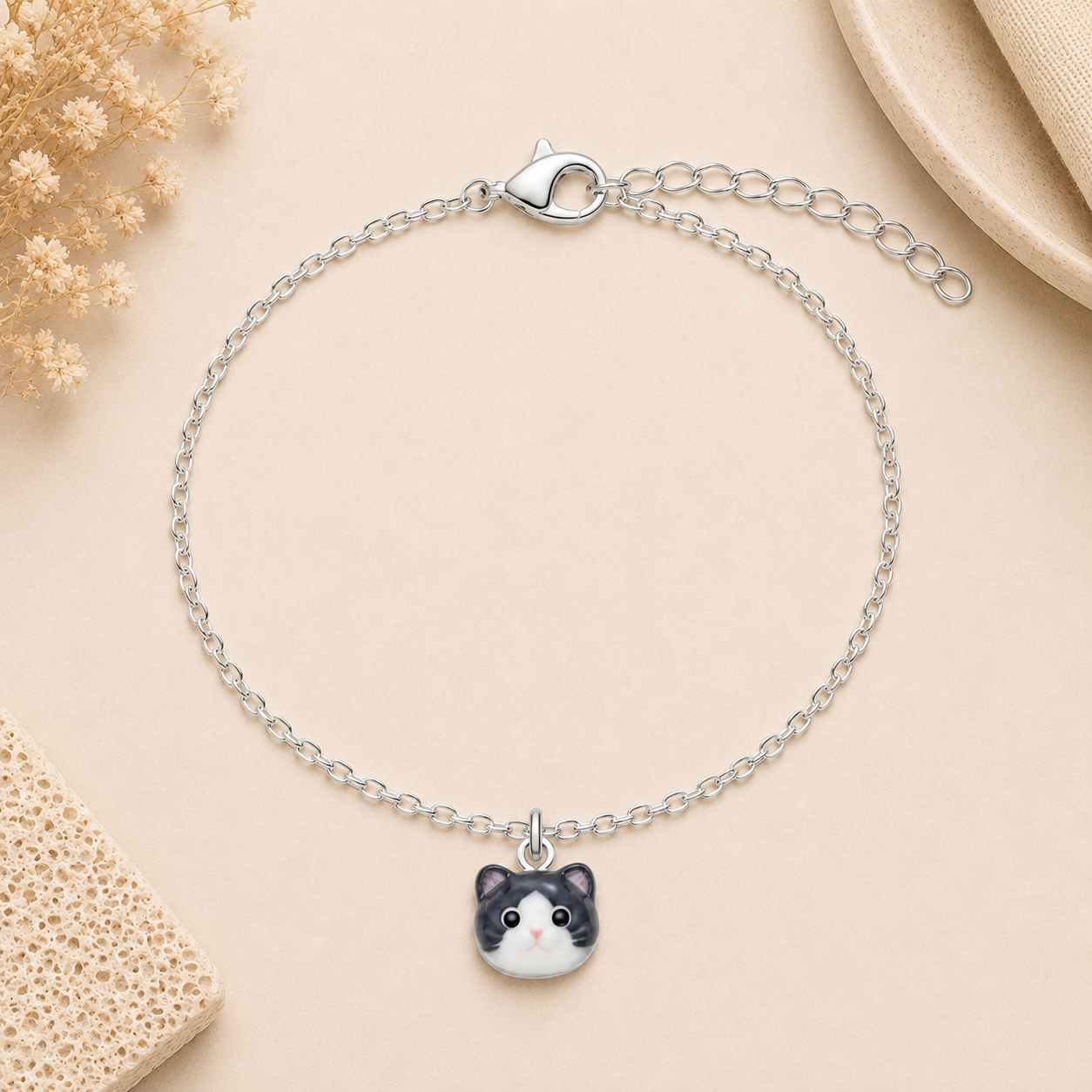 Black and White Cat Bracelet - The Pet Drop