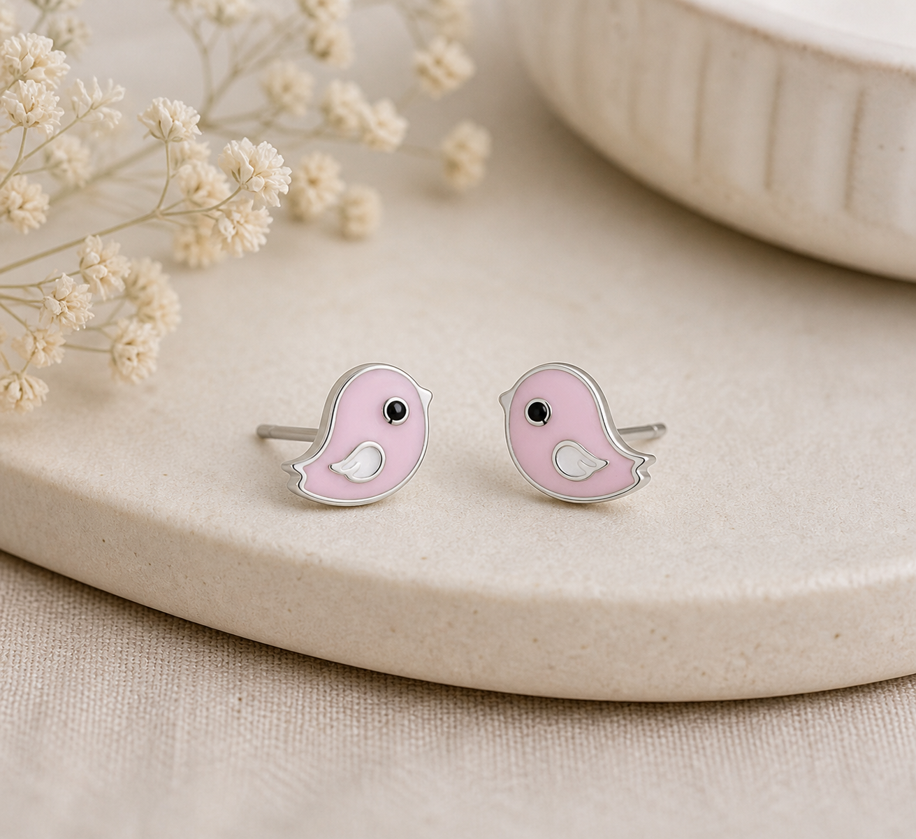 Little Pink Bird Earrings - The Pet Drop
