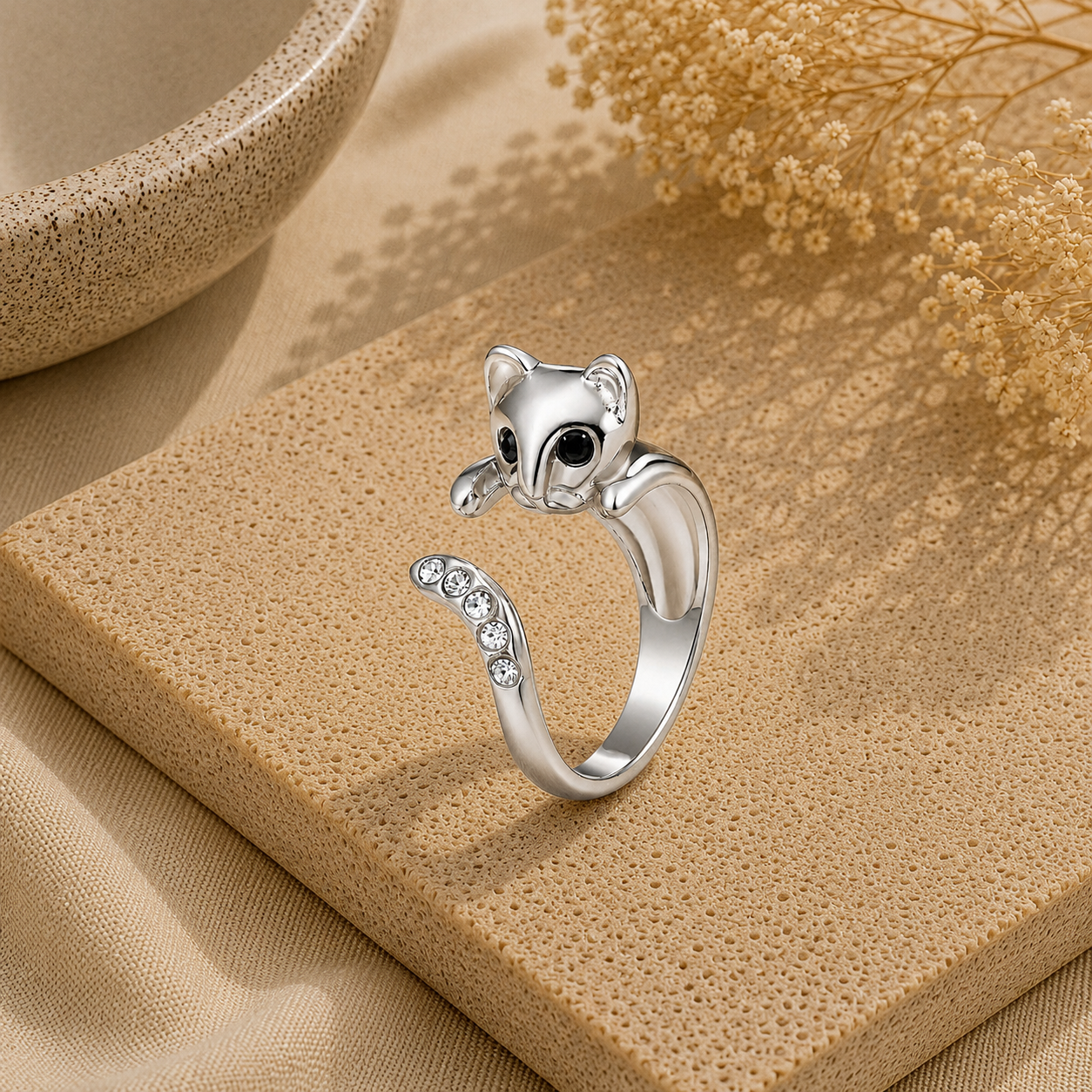 Crystal Kitty Ring - The Pet Drop