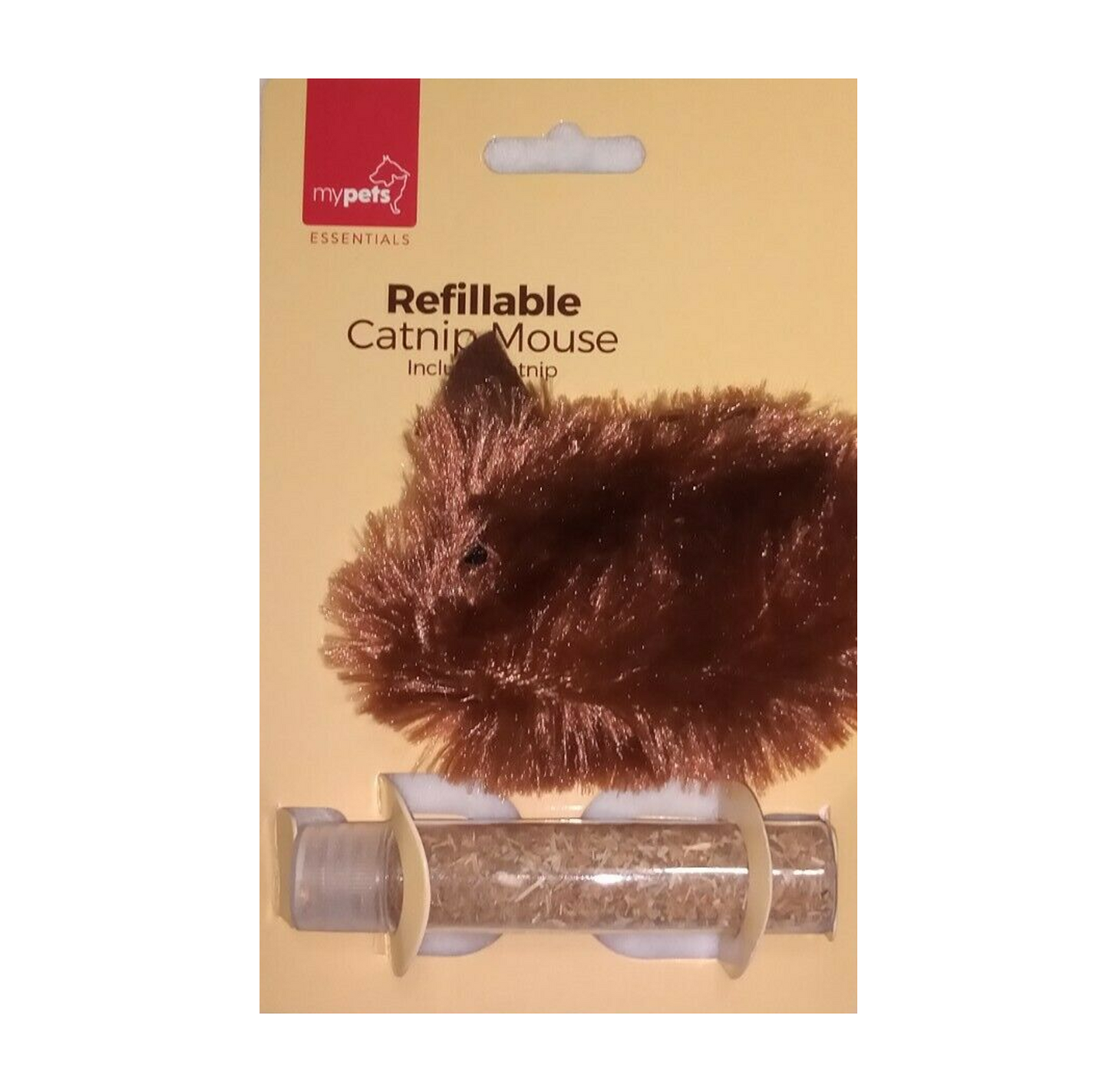 Refillable Cat Nip Mouse Toy (Brown) - The Pet Drop