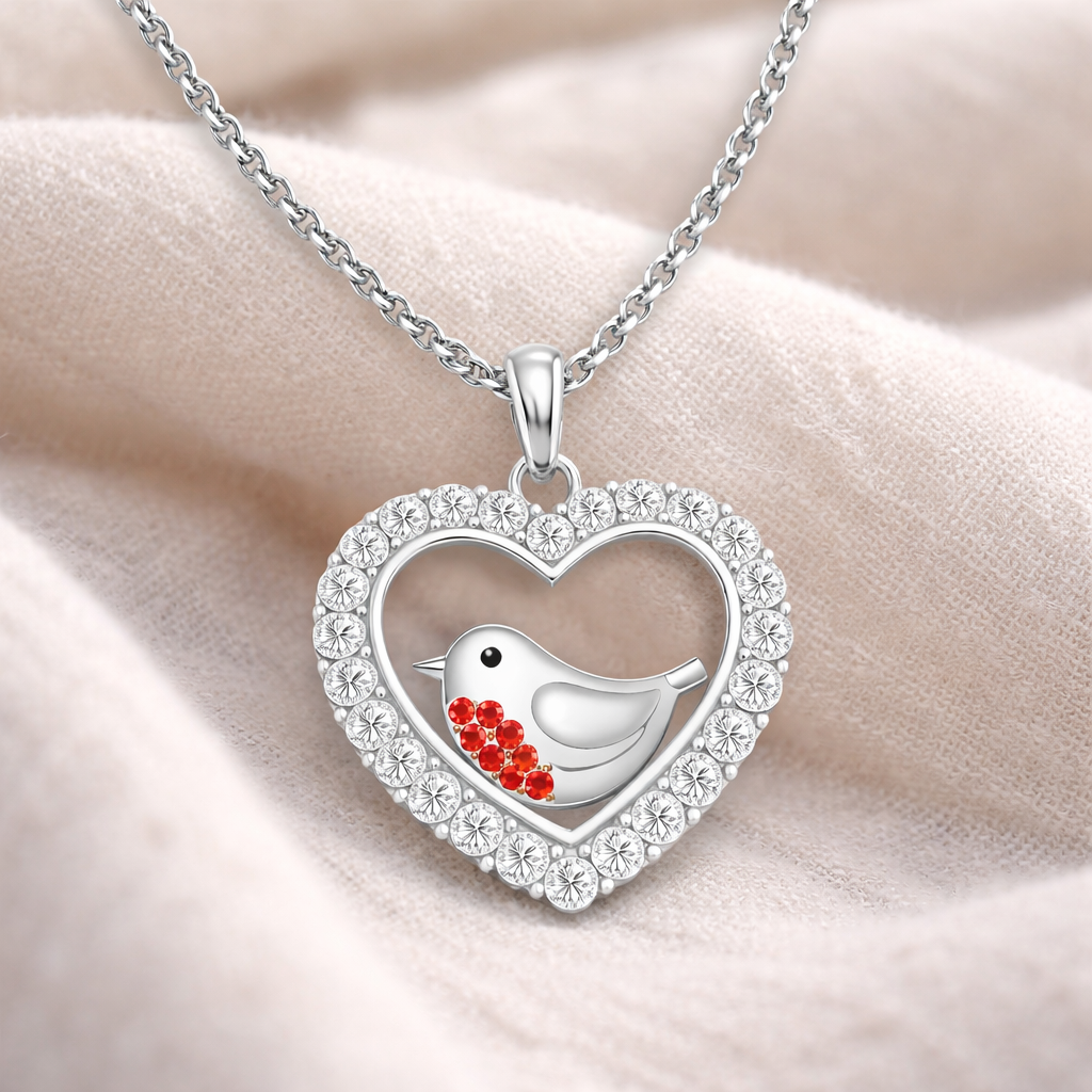 A Robin's Love Necklace - The Pet Drop