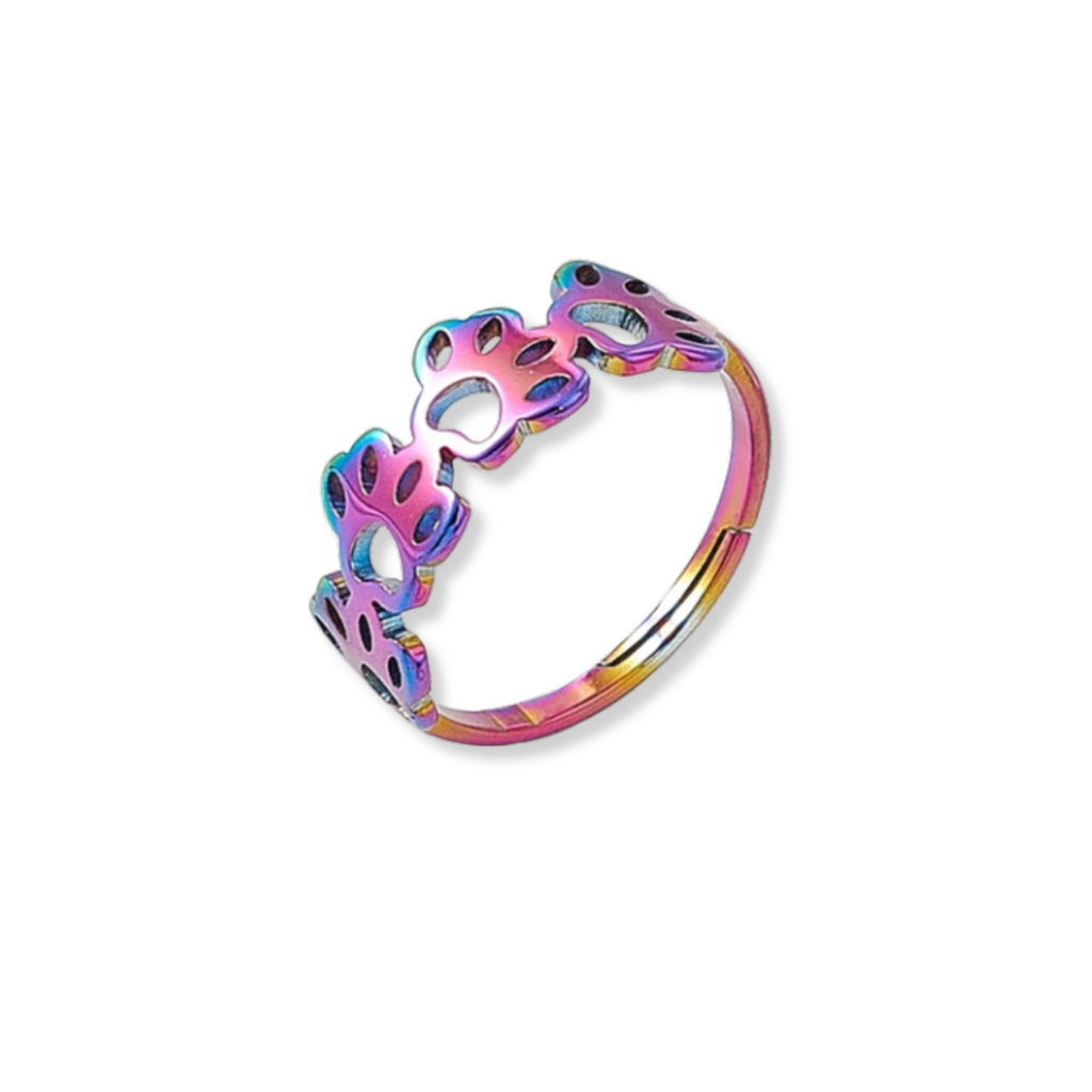 Colourful Little Paws Ring