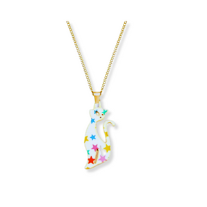 Colourful Stars Cat Necklace