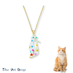 Colourful Stars Cat Necklace