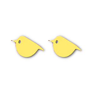 Golden Robin Earrings