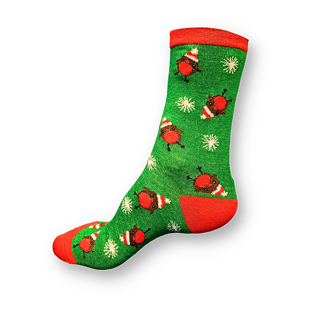 Christmas Robin Socks