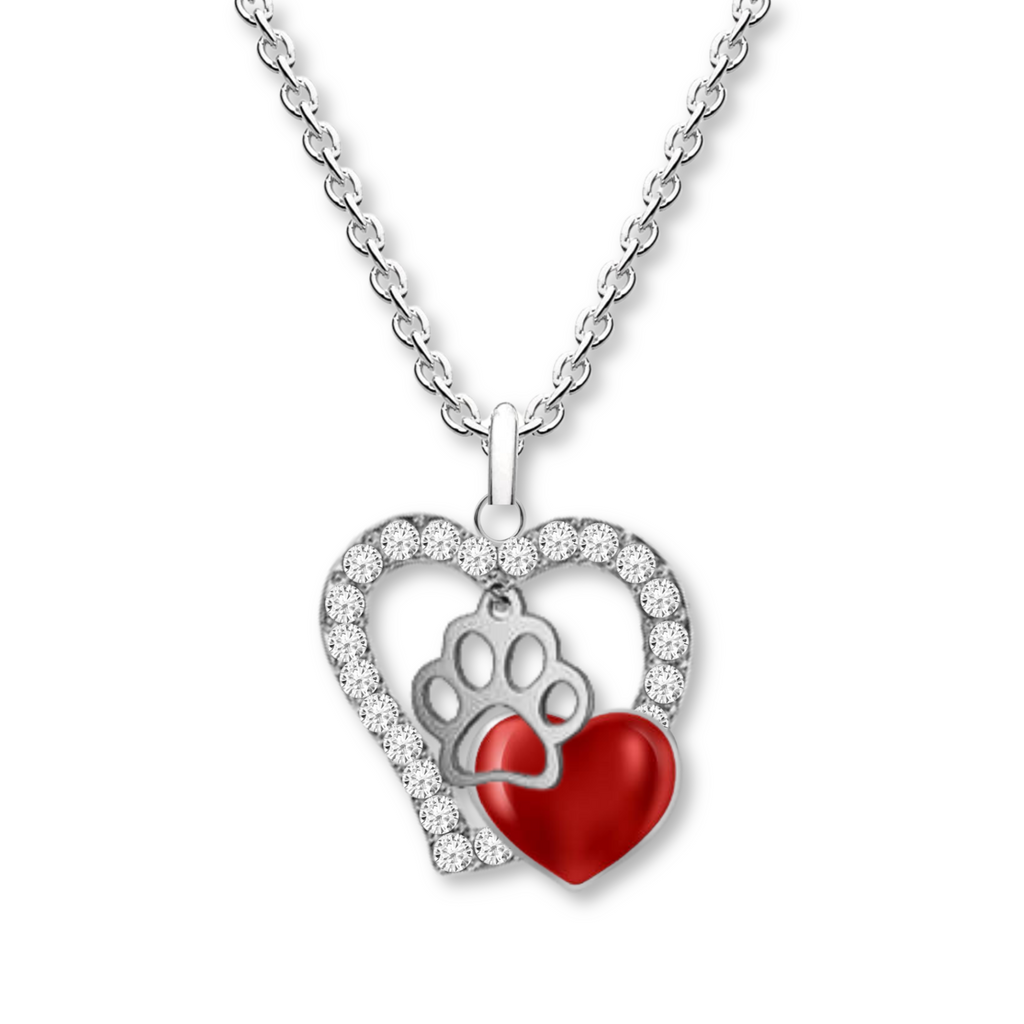 Crystal Paw Necklace
