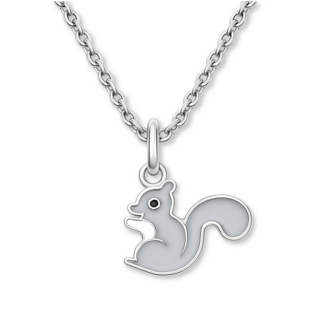 Silver Squirrel Necklace