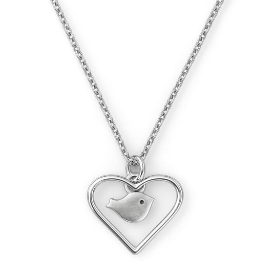 Robin in my Heart Necklace - The Pet Drop