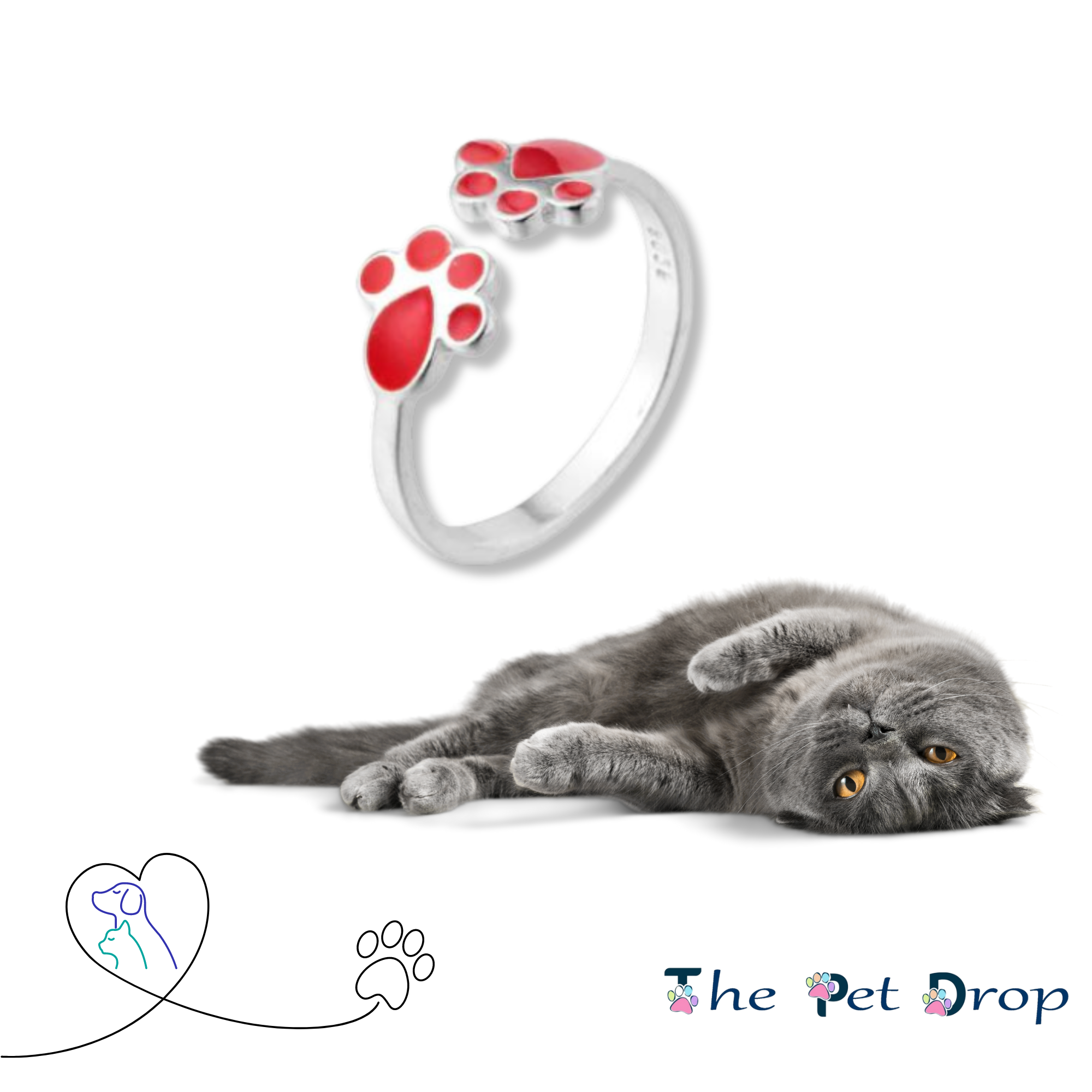 Red Paws Ring