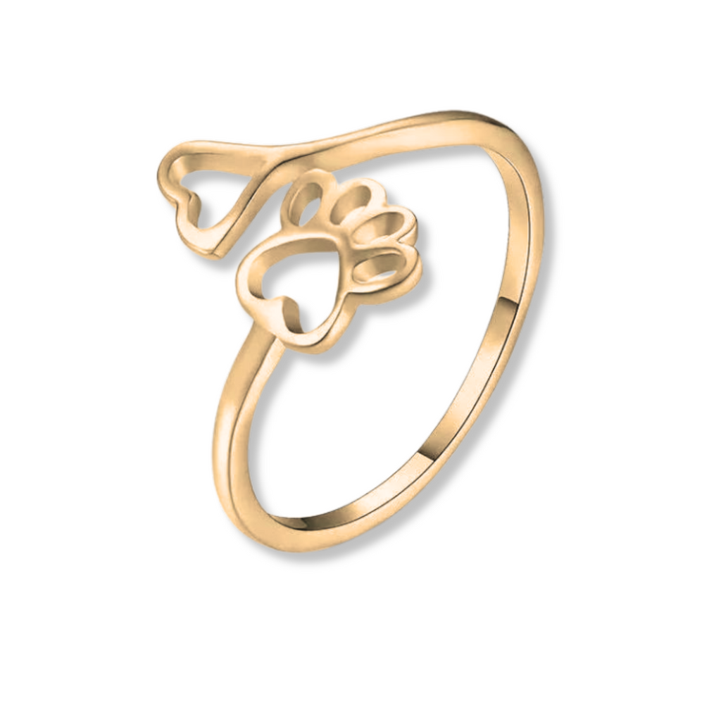 Golden Paws of Love Ring