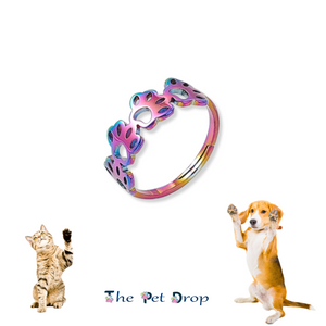 Colourful Little Paws Ring