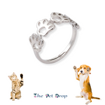 Silver Little Paws Ring