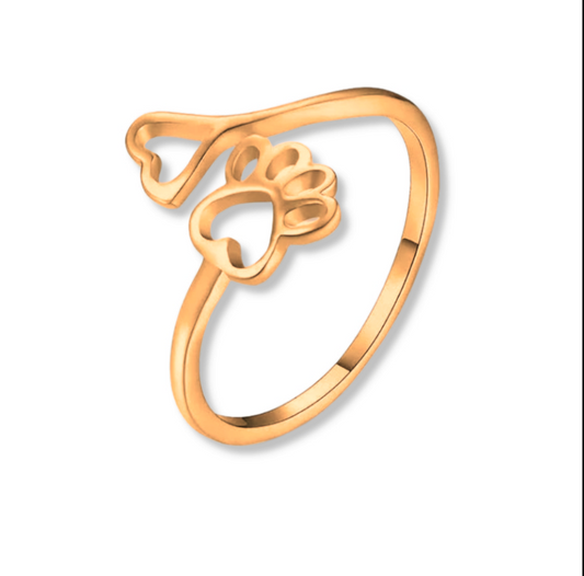 Golden Paws of Love Ring - The Pet Drop