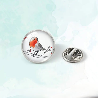Pretty Robin Pin Badge - The Pet Drop