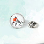 Pretty Robin Pin Badge