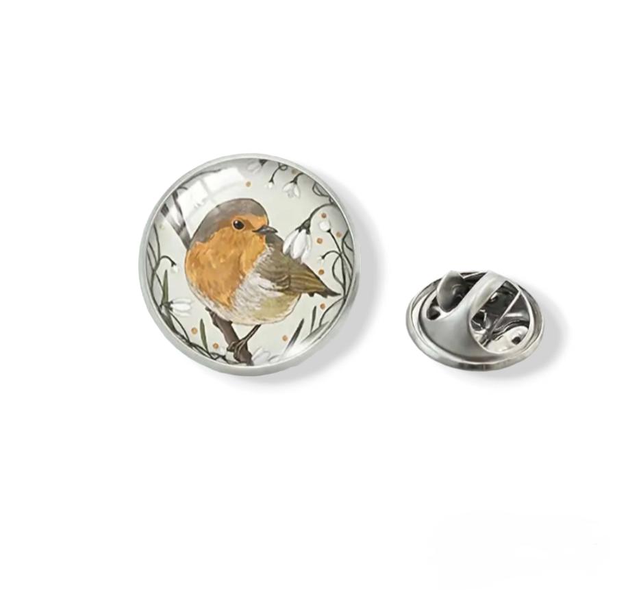 Lovely Robin Pin Badge - The Pet Drop