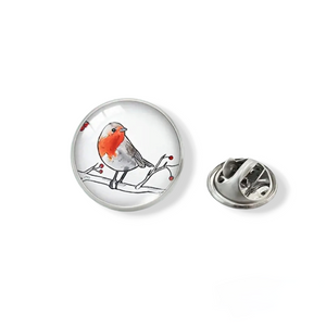 Pretty Robin Pin Badge