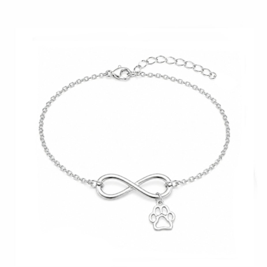 Infinite Love Bracelet (Choice of paw print amount) - The Pet Drop