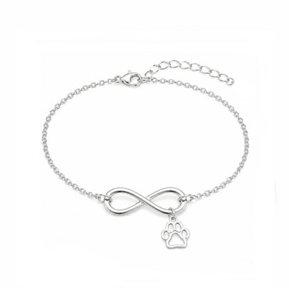 Infinite Love Bracelet (Choice of paw print amount) - The Pet Drop