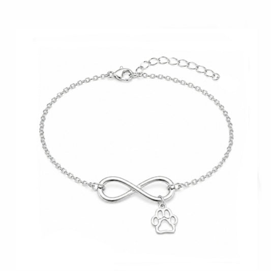 Infinite Love Bracelet (Choice of paw print amount) - The Pet Drop