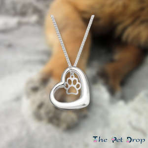 Paw Print on my Heart Necklace