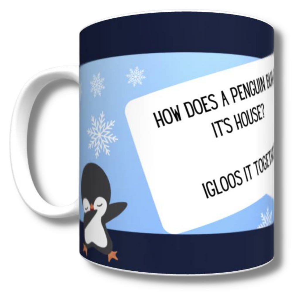 Penguin Crack-a-Joke Mug