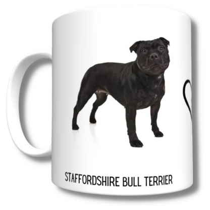 Staffordshire Bull Terrier Mug (Black) - The Pet Drop