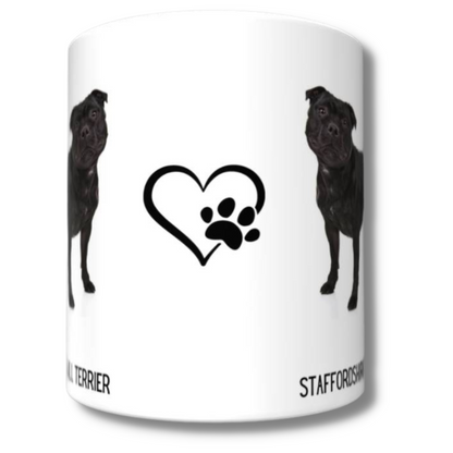 Staffordshire Bull Terrier Mug (Black) - The Pet Drop