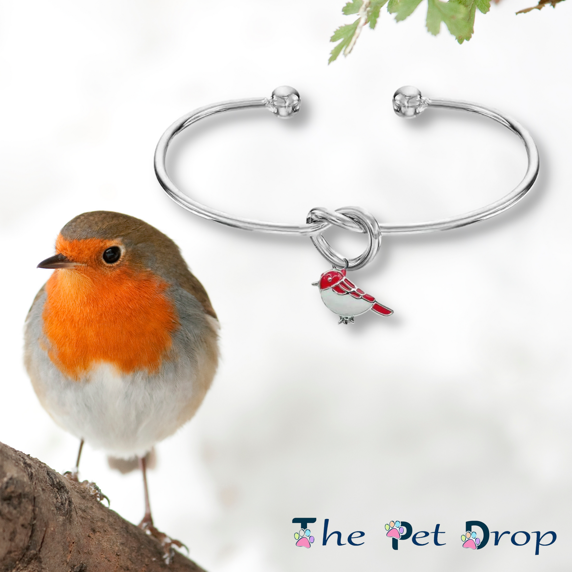 Forever Red Robin Bangle - The Pet Drop