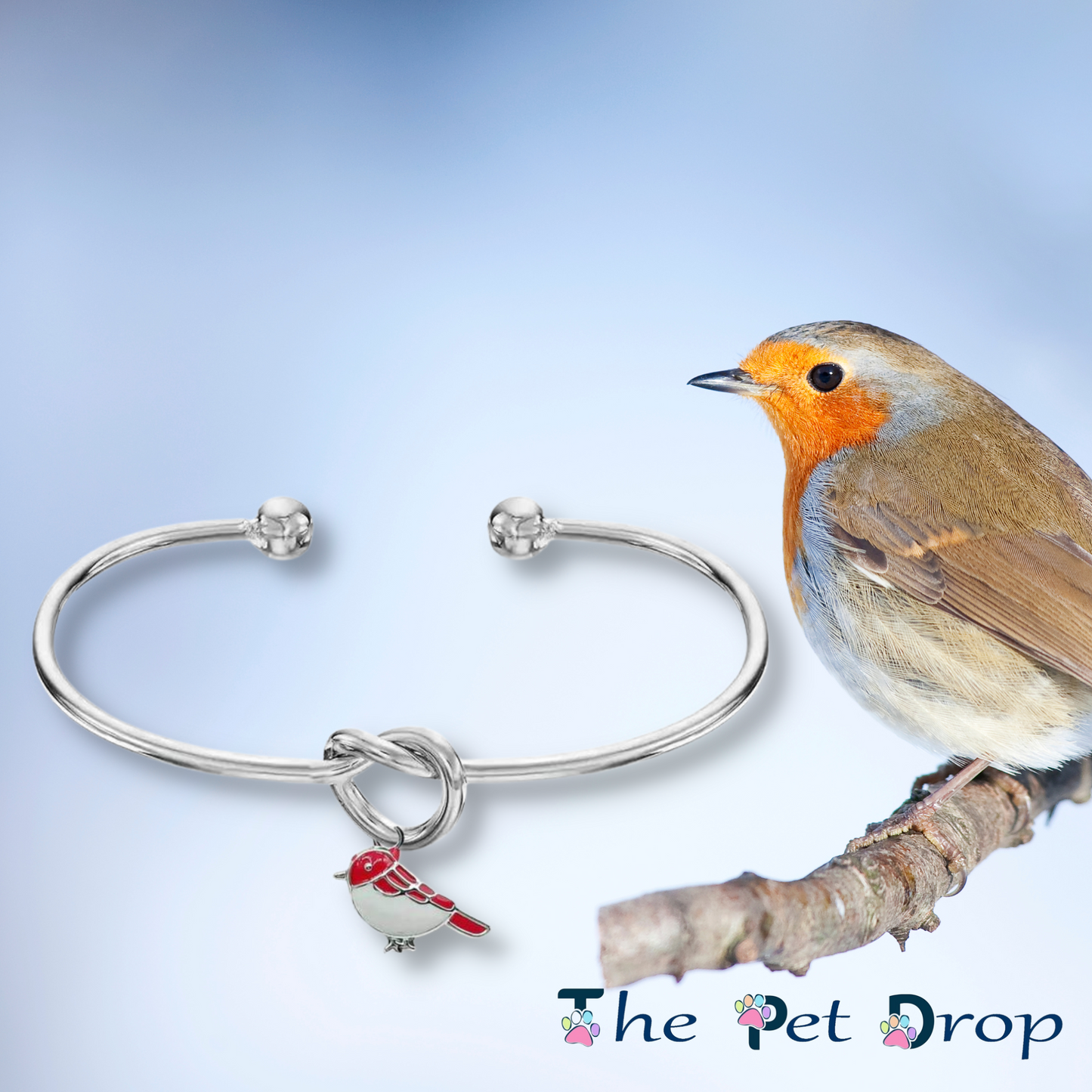 Forever Red Robin Bangle - The Pet Drop