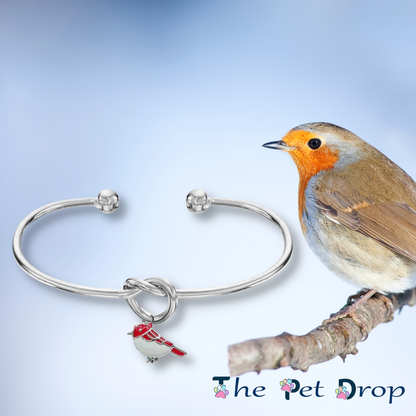 Forever Red Robin Bangle - The Pet Drop