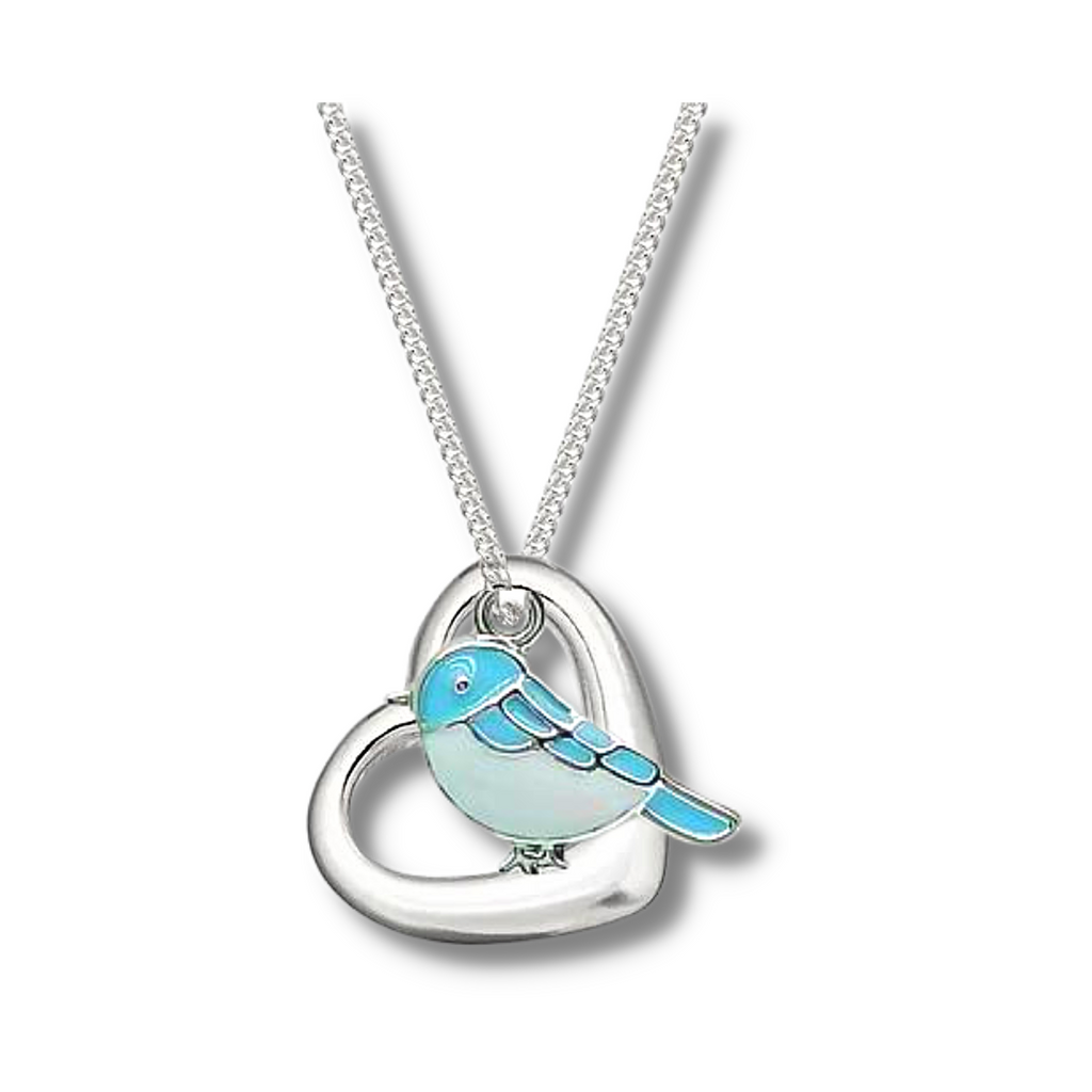 Little Blue Robin Necklace