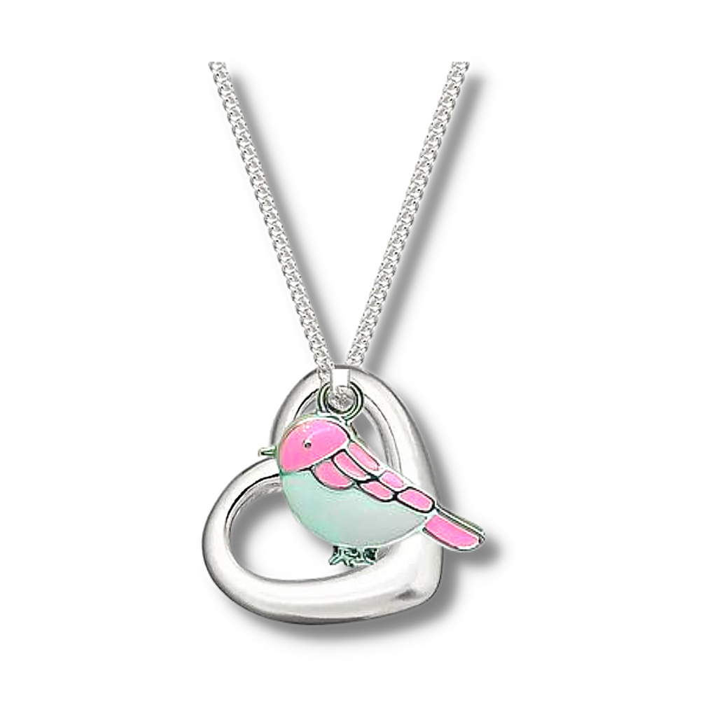 Little Pink Robin Necklace