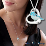 Little Blue Robin Necklace