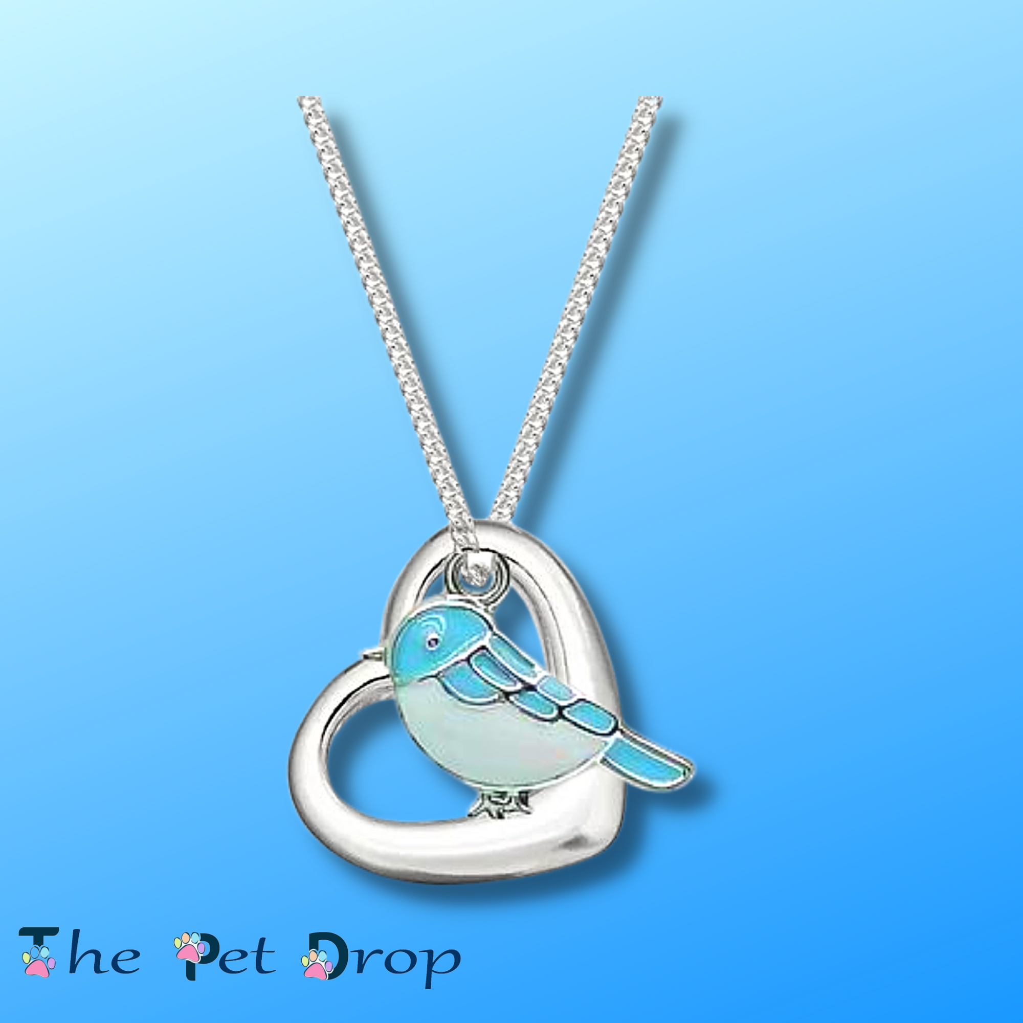 Little Blue Robin Necklace