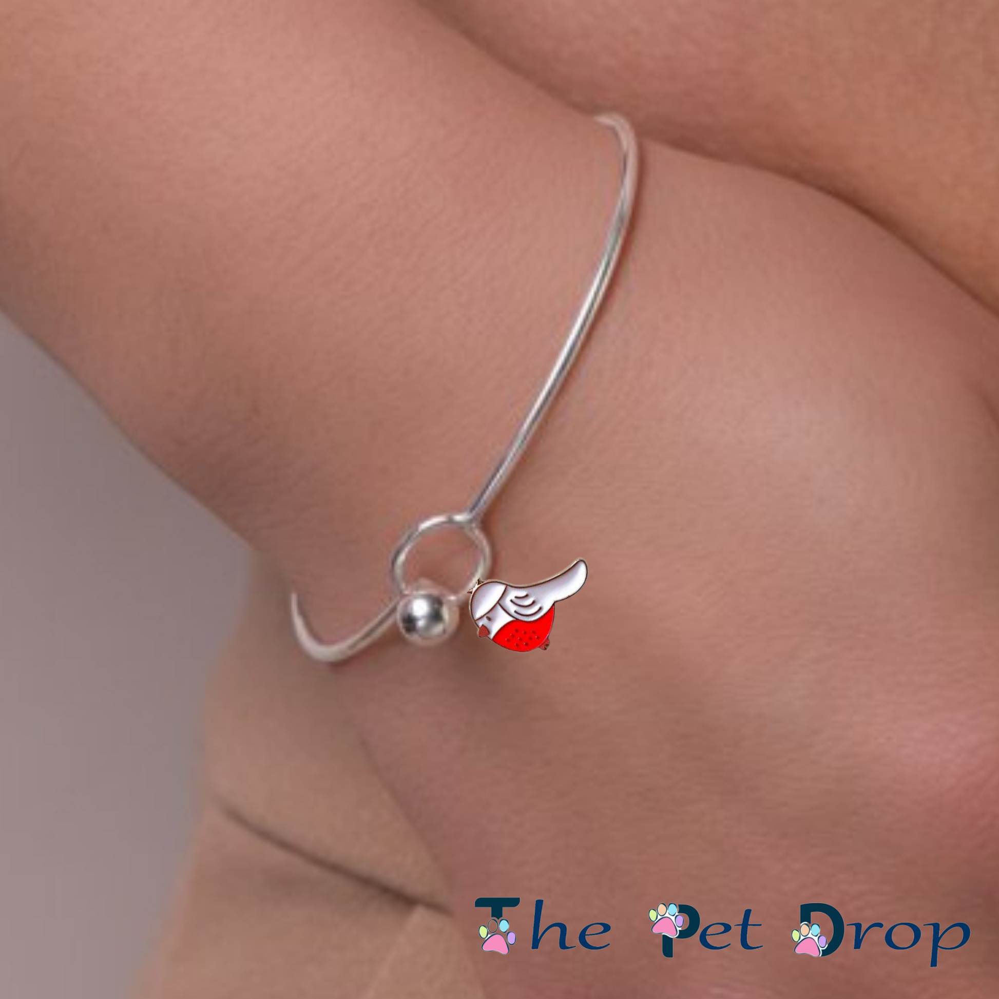 Christmas Robin Bangle - The Pet Drop