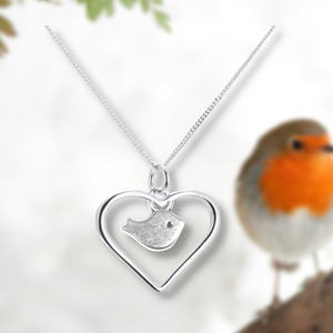 Robin in my Heart Necklace