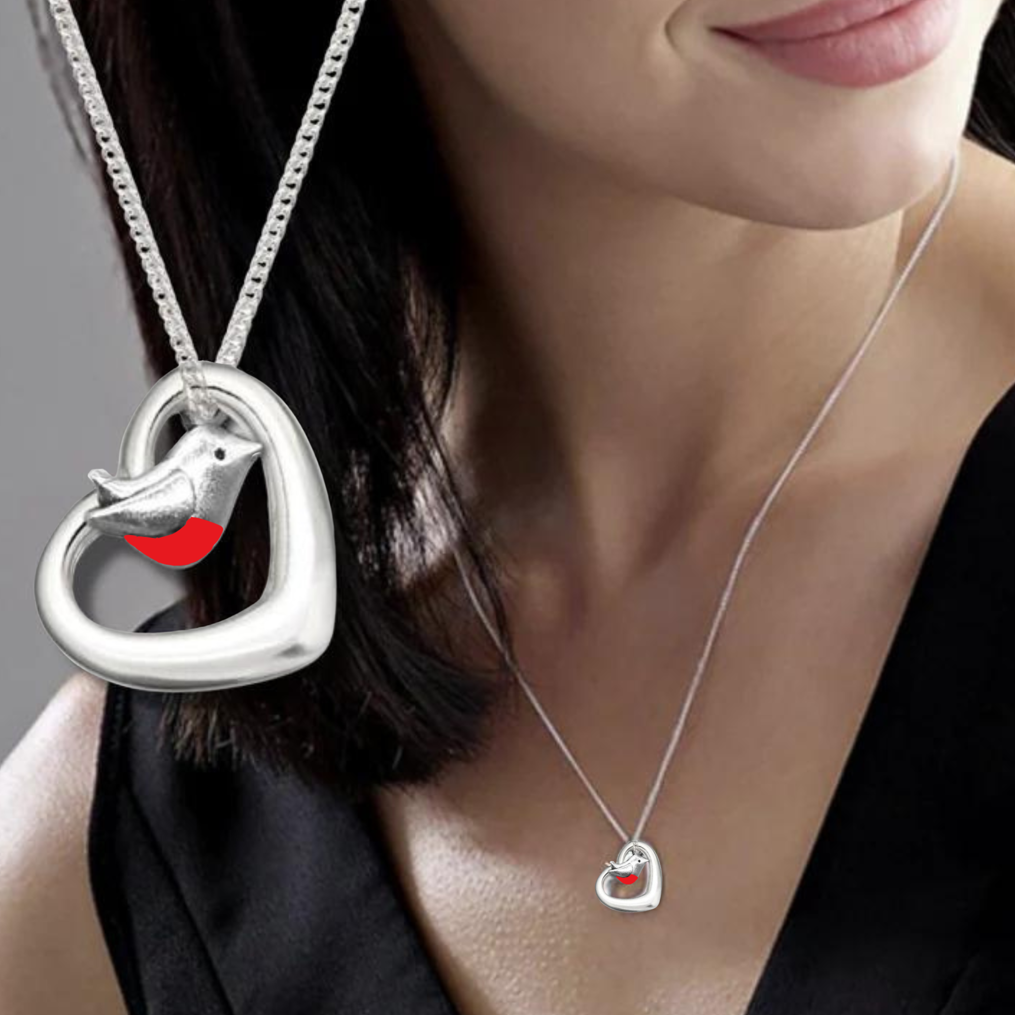 Red Robin of my Heart Necklace (Limited Edition)