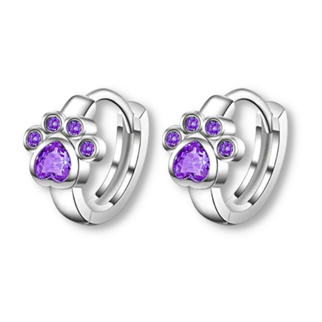 Paws of Joy Earrings (Purple Edition)
