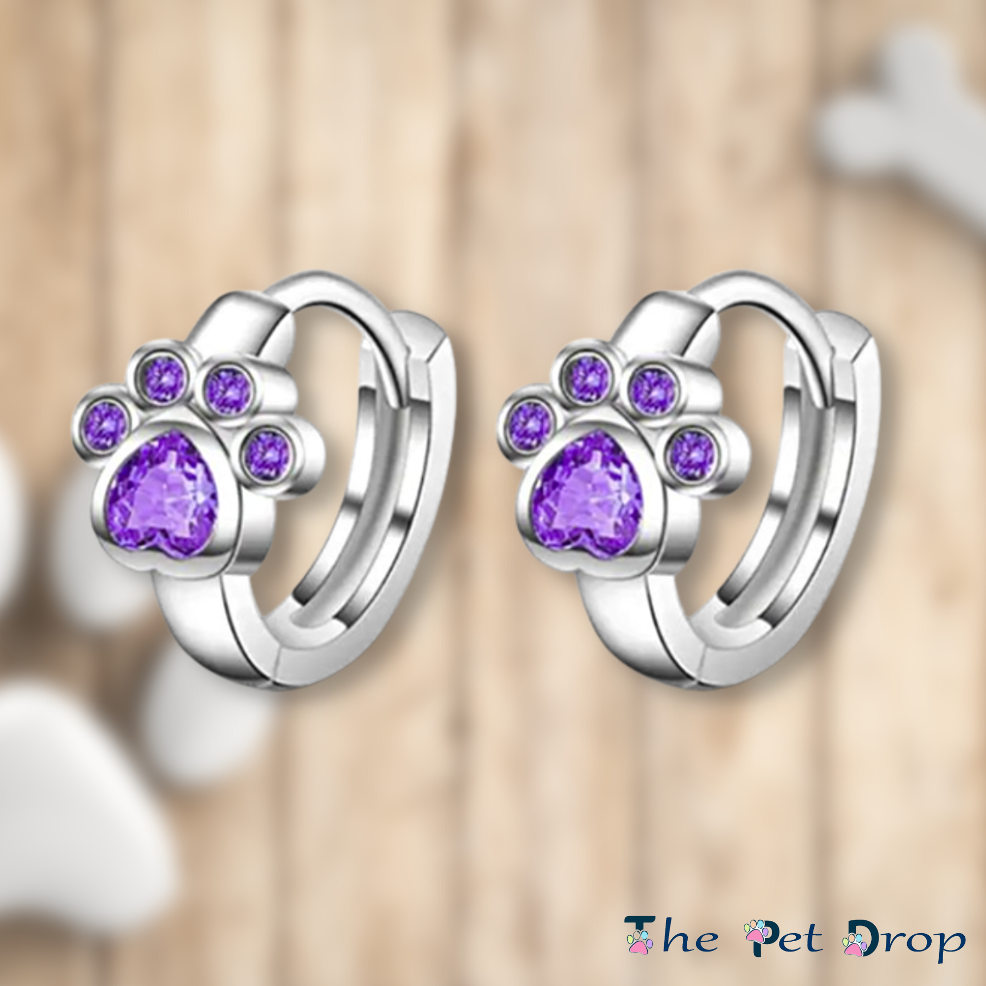 Paws of Joy Earrings (Purple Edition)