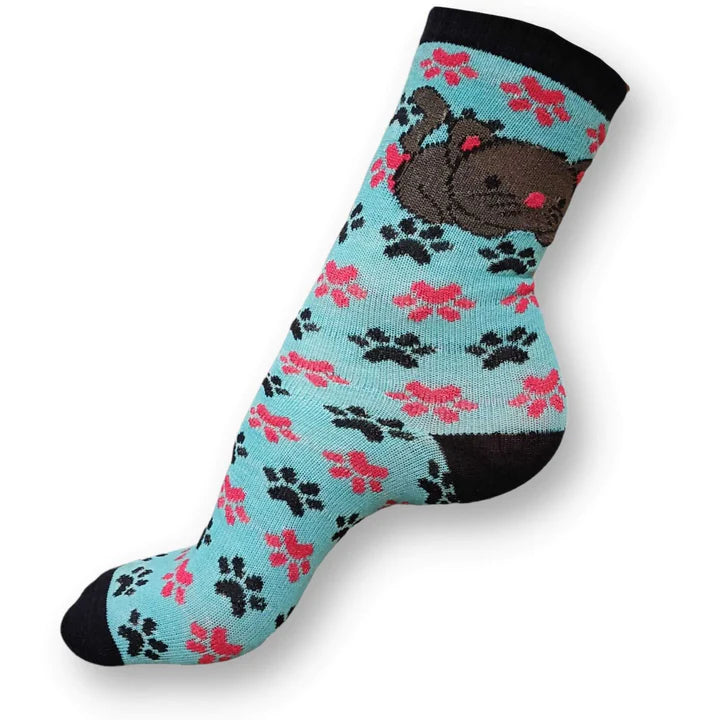 Grey Cat Children's Socks (Size 3-5)