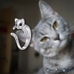 Crystal Kitty Ring