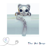 Crystal Kitty Ring