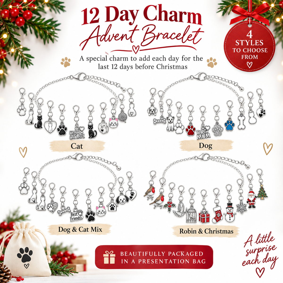 12 Day Charm Advent Bag