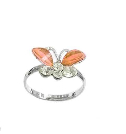 Orange Butterfly Children's Ring