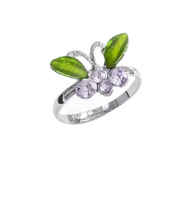 Green Butterfly Children's Ring