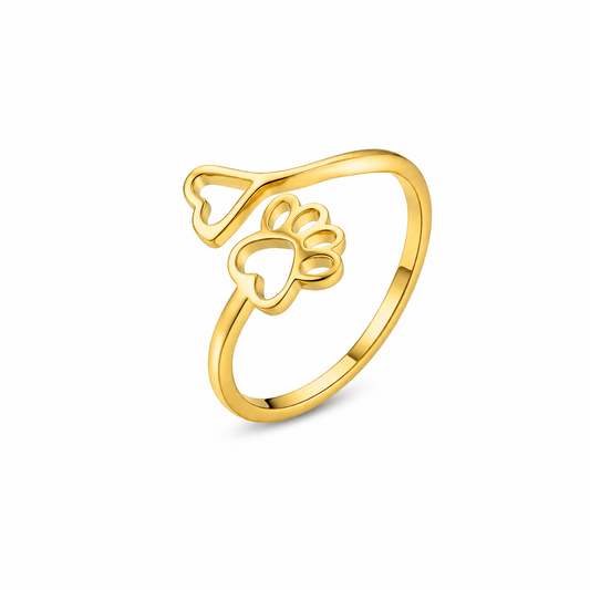 Paws of Love Ring Rose Gold - The Pet Drop