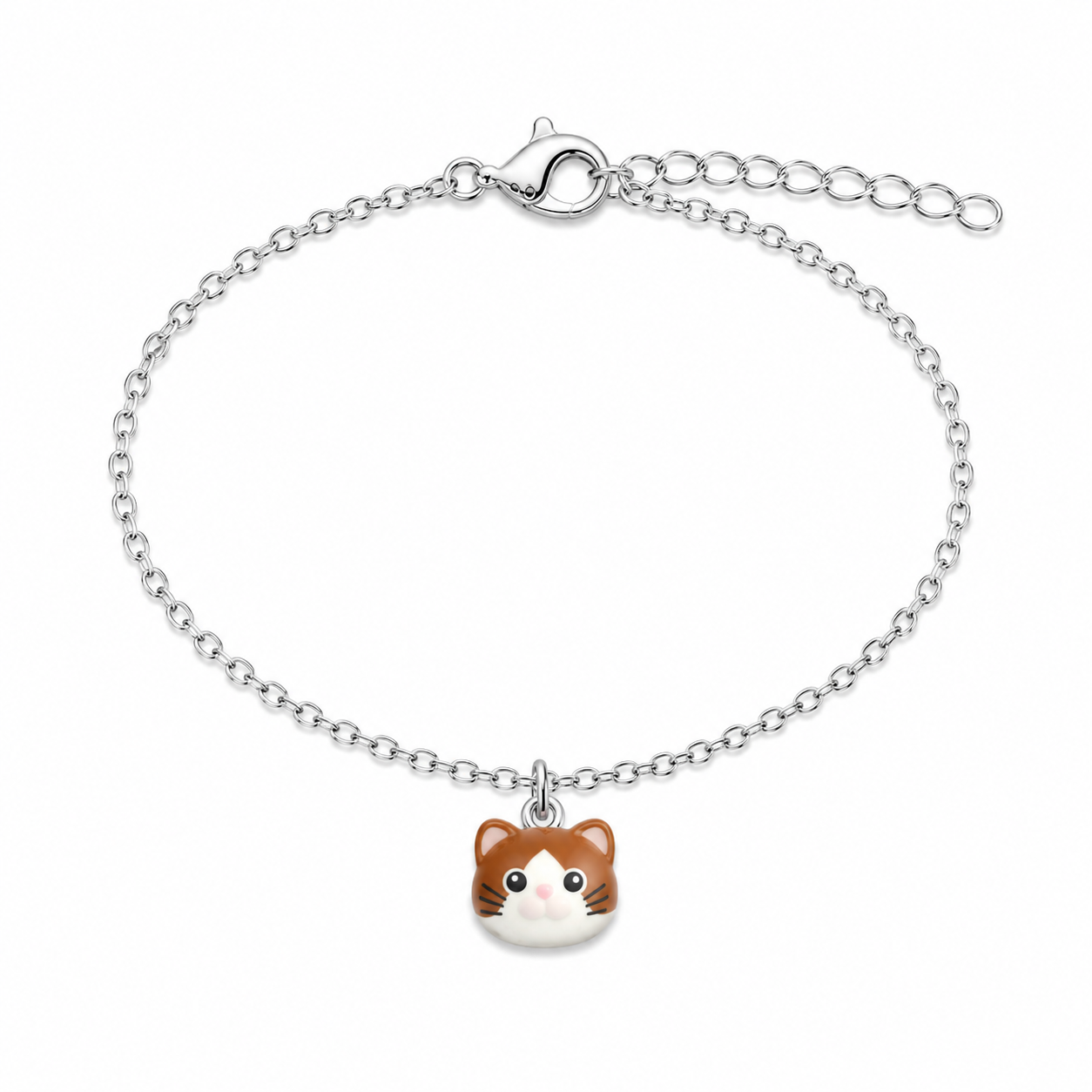 Brown and White Cat Bracelet - The Pet Drop