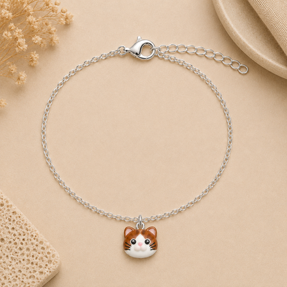 Brown and White Cat Bracelet - The Pet Drop